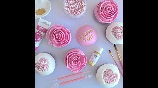 Ruffle Rose Cupcake Bouquet Step By Step Mini Tutorial by Purple Cupcakes [upl. by Anitnamaid]