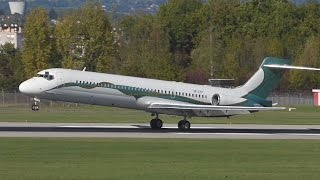 FullHD AMAC McDonnell Douglas MD87 landing amp takeoff at GenevaGVALSGG [upl. by Towney470]