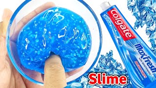 COOLING CRYSTALS SLIME💦 How to make Colgate Max Fresh Toothpaste Slime at home easy ASMR [upl. by Rosner]