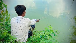 Hook Fishing 🎣 Traditional Hook Fishing  Village Daily Life [upl. by Belamy]