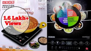 USHA Induction Cooker CJ 1600 WPC Unboxing Review Live Demo amp How To Use in Hindi 🔥 [upl. by Kred]