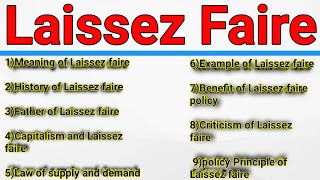 Laissez Faire  What is Laissez Faire  Doctrine of Laissez Faire  Laissez Faire policy [upl. by Alban]