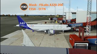 FSLabs A320200  Prepar3d V54  ESSA to EETN [upl. by Lovmilla]