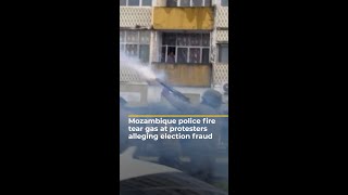 Mozambique police crack down on protesters alleging election fraud  AJ shorts [upl. by Icyak]