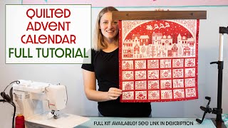 Quilted Advent Calendar  Free Tutorial fabric design Andover Fabric [upl. by Chelsy]