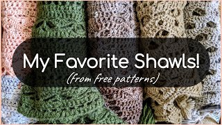 026  My Shawl Collection  Favorite Five Free Patterns [upl. by Kleiman]