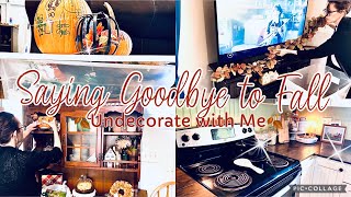 CLEAN AND UNDECORATE WITH ME FALL HOMEMAKING CHAT ABOUT GRATEFULNESS [upl. by Reyna]