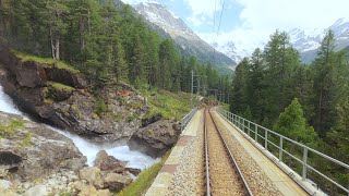 ★ 4K 🇮🇹Tirano  🇨🇭St Moritz summer cab ride Italy to Switzerland 062020 [upl. by Datha]