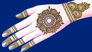 Very easy full hand mehndi design  front hand mehndi design simple  mehandi design  mehndi design [upl. by Esnohpla]