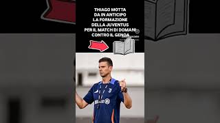 ECCO IN ANTICIPO LA FORMAZIONE DI THIAGO MOTTA PER DOMANI GENOA JUVENTUS 👀🗣️ [upl. by Sal]