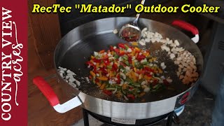 New cooker for the outdoor kitchen RecTec Matador wok style cooker [upl. by Nosak]