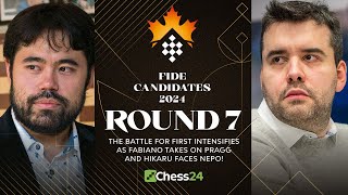 FIDE Candidates 2024 Rd 7  Fabiano v Pragg amp Hikaru v Ian Intensifies The Fight For The Top Spot [upl. by Yee901]