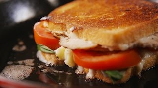 Caprese Chicken Grilled Cheese  Delish [upl. by Atinal]