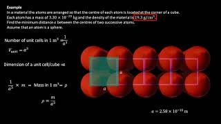 Physics for A level Interatomic distance in cubic arrangement [upl. by Giuditta]