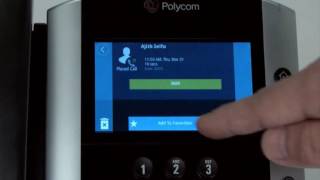 Polycom VVX Add Favorite Contacts [upl. by Werra299]