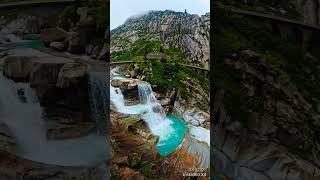 Andermatt🇨🇭Waterfall 360° [upl. by Llenreb]