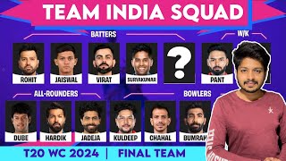 T20 World Cup 2024  Team India Squad for 2024 T20 World Cup  T20WC 2024 Squad  ind wc 2024 Sqaud [upl. by Caria580]