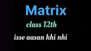 matrix class 12th easy explanation [upl. by Ittocs133]