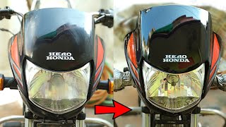 How to Spray Clear Paint On Bike Headlight [upl. by Casar445]