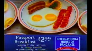 quotCliff Here At IHOPquot 1993 Passport Breakfast Commercial [upl. by Ettelliw]