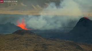 Jun 3 2024 Scientists at Volcano offer Size Perspective Iceland [upl. by Tsepmet]