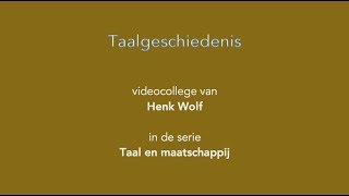 Taalgeschiedenis [upl. by Loring642]