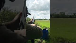 Krieghoff K80 1st Trip Out 2 Clays 1 Shot Grimsthorpe Shooting Ground gunshorts clayshooting [upl. by Standford966]