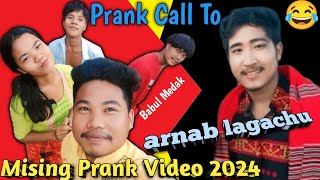 ARNAB LAGACHU  MISING VIDEO 2024  BABUL MEDAK AND KAJOL NARAH  PRANK CALL TO ARNAB [upl. by Yllac]