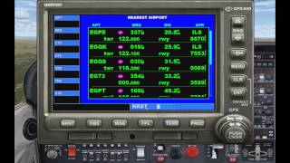 FSX Tutorial GPS Navigation Comprehensive Garmin GPS 500 Guide [upl. by Airbmac]