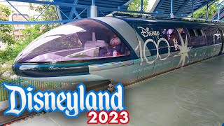 Disneyland Monorail PostRefurbishment 2023  New Station Color Scheme Disneyland Rides 4K POV [upl. by Dagney]