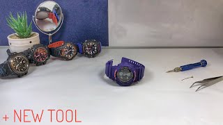 Whats inside a GA140 series GShock watch   new electric screwdriver [upl. by Notwen636]