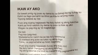 Ikaw ay Ako lower key [upl. by Maddox]