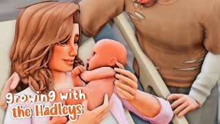 ep O3┊giving birth to a baby girl ♡  growing with the hadleys  sims 4 let’s play [upl. by Tteraj176]