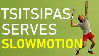 Stefanos Tsitsipas Serves Slowmotion [upl. by Eitsirk189]