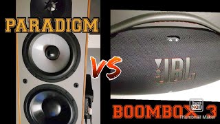 JBL BOOMBOX 3 vs PARADIGM MONITOR 5 V3 BLUETOOTH SPEAKER VS STEREO SYSTEM 🔊🔥 COMPARISON [upl. by Anas]