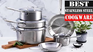 The 5 Best Stainless Steel Cookware Sets 2024 [upl. by Uohk]