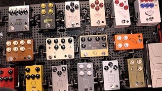 NAMM 16  JHS Pulp N Peel V4 “See Saw” Modular Volume Control SuperBolt V2 Demos [upl. by Ahtamas427]