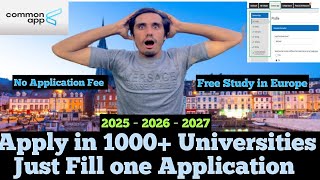 CommonAppOrgFree Study in Europe1000 Universities Without Application fee [upl. by Timothy5]