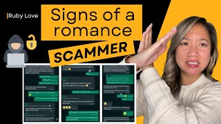 Real scammer texts Signs of a romance scammer [upl. by Elokkin]