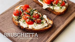 Bruschetta  Tomato and Ricotta  ASMR [upl. by Gena]