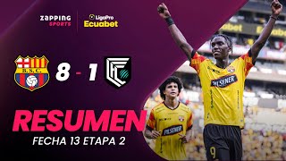 Barcelona SC 8  1 Cumbaya FC Resumen Fecha 13  2da Etapa  LigaPro Ecuabet [upl. by Nosniv]