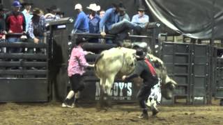 Bullfighter Weston Rutkowski gets kicked in the face [upl. by Legyn]