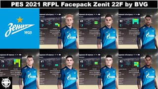 PES 2021 RFPL Facepack Zenit St Petersburg F22 by BVG [upl. by Dmitri]