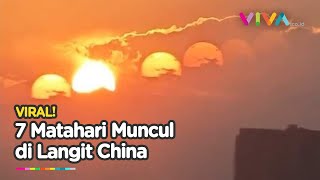 Heboh 7 Matahari Muncul di Langit China [upl. by Kellina589]