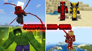 Marvel SuperHeros ADDONS COMPATIBLES  Minecraft Bedrock 120 [upl. by Rutger]