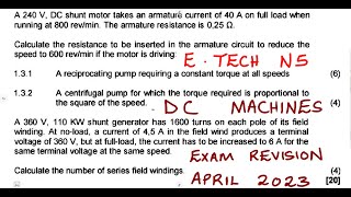 Electrotechnics N5 DC Machines April 2023 mathszoneafricanmotives [upl. by Rains]