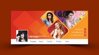 Colorful Facebook Cover Design Photoshop Tutorial [upl. by Akemat]