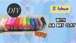 2 DIY ideas with clay  air dry clay crafts  home decoration  moniparveencreative [upl. by Anneliese]