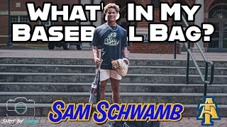 Whats In My Baseball Bag With Catcher amp NC AampT Commit Sam Schwamb [upl. by Dorin]