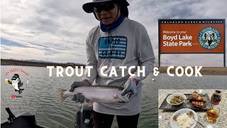 Boyd Lake Colorado Trout Catch and Cook [upl. by Eiramanad]